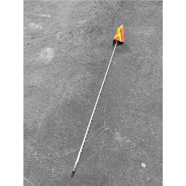 Lot of one - LED Spiral Truck Safety Whip with Beacon & Flag-8ft