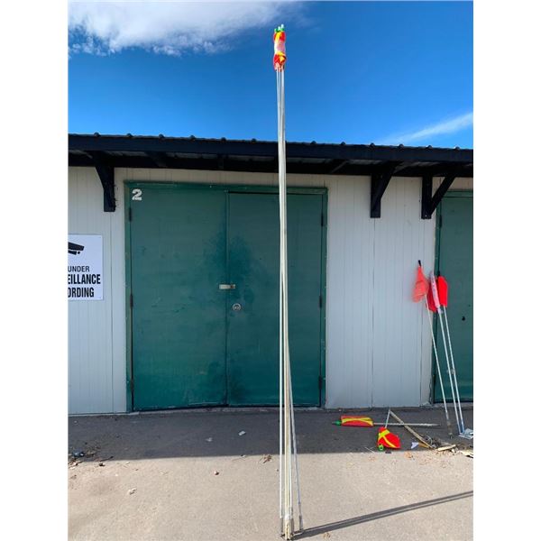 Lot of one-LED Beacon Truck Safety Whip - 12 ft