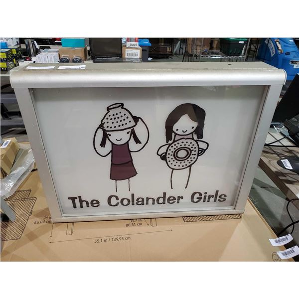 The Colander Girls Light Box 25.5x19.5x5"
