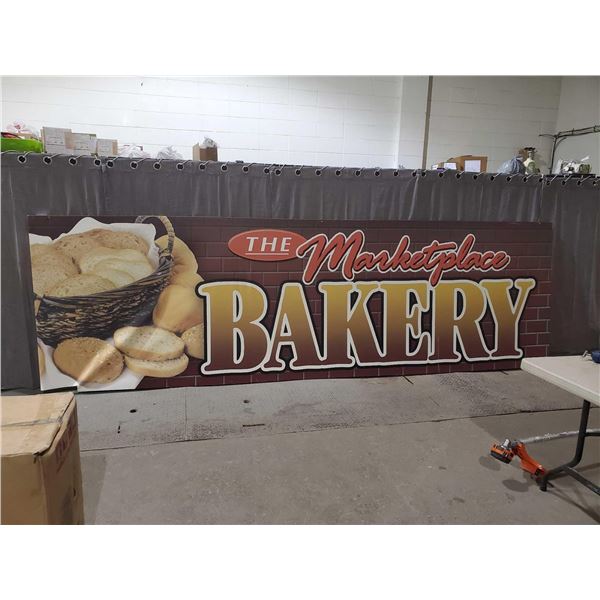 Large Screenprint on canvass wall hanging on metal frame15'x4'7"