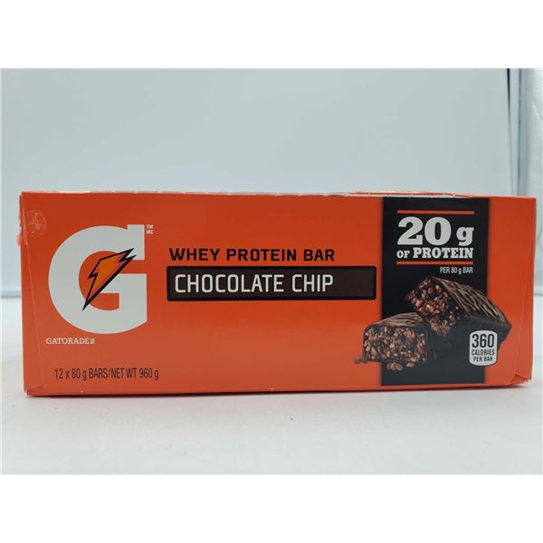 Gatorade Whey Protein Bars - Chocolate Chip 12x80g