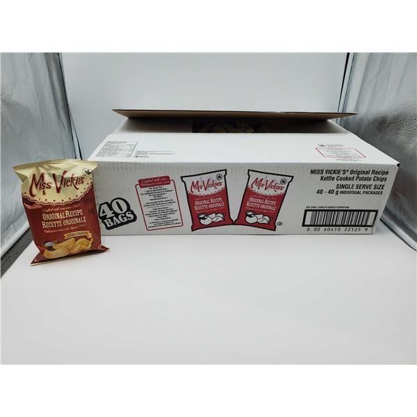 Mrs Vickies Original Potato Chips 40x40g