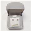 Image 2 : 14K White Gold Diamonds(0.35Ct,I1-I3,F-G) Unisex Cast Stud Earrings (~weight 0.51g), Made in Canada,
