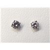 Image 7 : 14K White Gold Diamonds(0.35Ct,I1-I3,F-G) Unisex Cast Stud Earrings (~weight 0.51g), Made in Canada,