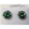 Image 1 : 14K White Gold Moissanite(2.2ct) Earrings (~weight 1.15g), Made in Canada, Appraised Retail $1445