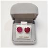 Image 2 : 14K Yellow Gold Rubies(7ct) Stud Earrings (~weight 2.47g), Made in Canada, Appraised Retail $1380
