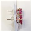 Image 4 : 14K Yellow Gold Rubies(7ct) Stud Earrings (~weight 2.47g), Made in Canada, Appraised Retail $1380