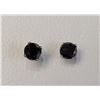 Image 1 : 14K White Gold Black Diamonds(0.5ct) Stud Earrings (~weight 0.51g), Made in Canada, Appraised Retail