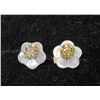 Image 1 : 14K White Gold Diamonds(0.2Ct,I1-I2,Brownish Yellow) Stud Earrings (~weight 0.53g), Made in Canada, 