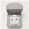 Image 2 : 14K White Gold Diamonds(0.2Ct,I1-I2,Brownish Yellow) Stud Earrings (~weight 0.53g), Made in Canada, 