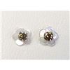 Image 6 : 14K White Gold Diamonds(0.2Ct,I1-I2,Brownish Yellow) Stud Earrings (~weight 0.53g), Made in Canada, 