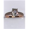 Image 2 : Ladies Rose GP .925 with .60 carat Brilliant Cut Solitaire Engagement Ring size 7