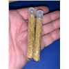 Image 3 : Lot of 2 Large Vials Golden Flaking Material (5.5g)