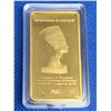 Image 1 : The Last Pharaoh of Eqypt commemorative 1 OZ Gold Plated Wafer Bar