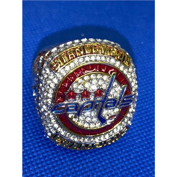 NHL Washington Capitols Ovechkin 2018 Stanley Cup Championship Ring 98 Grams with score/stats etched