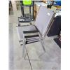 Image 2 : Lot of 2 Office Chairs, Metal with fabric seat.