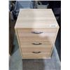 Image 1 : Small 3 Drawer Cabinet on Wheels, Top Drawer has Desk Organizer Insert