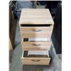 Image 2 : Small 3 Drawer Cabinet on Wheels, Top Drawer has Desk Organizer Insert