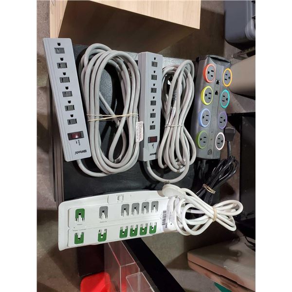 Lot of 4 Assorted Surge Protector Power Bars