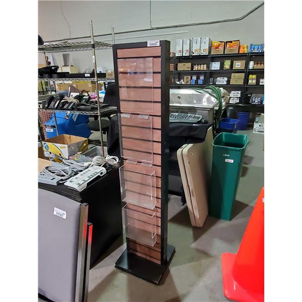 Free Standing Slat wall Display Rack withÊ Signage Hangers 5'x1'