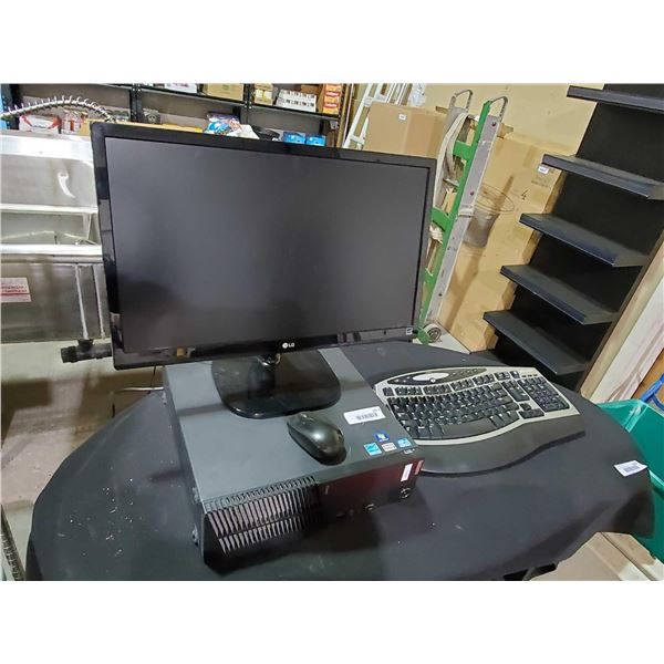 Lenovo Think Center PC (Missing Power Cord )Ê23" LG Monitor, Microsoft Wireless Mouse & Keyboard - W
