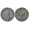 Kushans, copper quarter unit of Wima Kadphises (c.110-127 AD), MAC 3053-3054, 3.83g.
