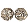 Roman Republican Coinage, Lucius Flaminius Cilo, silver denarius, 109-108 BC, Rome mint, 3.77g.