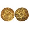 Image 1 : Kakatiyas of Warangal, gold punch-marked gadyana, repousse fabric (900-1000 AD), 3.79g.