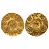 Image 1 : Kakatiyas of Warangal, gold punch-marked gadyana issued by a 'Lenka' (feudatory) chief, 3.76g