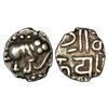 Chalukyas of Gujarat, silver dirham of Siddharaja Jaya Simha (1094-1144 AD), Deyell 163a, 0.30g.
