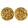 Image 1 : Kalachuris of Ratanpur, gold ¼ dinar of Ratna Deva (c.1160-1168 AD), fraction of Deyell 130, 0.90g.