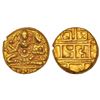 Vijayanagar Kingdom, Sangama dynasty, gold ½ pagoda of Hari Hara II (1377-1404 AD), 1.70g.