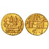 Vijayanagar Kingdom, Sangama dynasty, gold ½ pagoda of Hari Hara II (1377-1404 AD), 1.70g.
