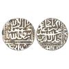 Akbar (1556-1605 AD), silver ½ rupee, Ahmadabad mint, AH 982, KM 60.3, 5.52g.