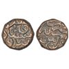 Akbar (1556-1605 AD), copper dam, Mirtha mint, AH 987, KM 28.40, 20.19g.