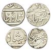Nawab of Surat, silver coins (2), 1x rupee & ½ rupee; Surat mint (off flan). (2 coins)