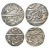 Baroda, silver coins (2), 1x 1 rupee, Anand Rao and 1x ½ rupee, Sayaji Rao II. (2 coins)