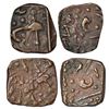 Image 1 : Lunawada, Dalel Singh (1851-1867 AD), copper square ½ paisa, 2.81g and 1 paisa, 7.96g,