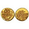 Image 1 : Mysore, Krishnaraja Wodeyar (1799-1868 AD), gold pagoda, KM C210, 3.42g.