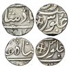 Bombay Presidency, Broch (Bharuch) mint, silver 1 rupee, 11.49g and ½ rupee, 5.68g. (2 coins)