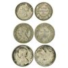 Silver coin (3). (a) Victoria Queen, 2 annas, 1841, (b) Victoria Empress, ¼ rupee (2), 1881 & 1882