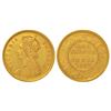 Victoria Empress, gold mohur, 1882, Calcutta mint, two flowers in bottom panel, S&W 6.11; 11.64g.