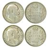 Edward VII, silver rupee (2), 1903, 1x Calcutta mint & 1x Bombay mint. (2 coins)