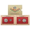 1997, 50th Year of Independence, UNC set of 2 coins, 50 rupees and 50 paise, Mumbai mint