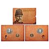 Image 1 : 2014, 125th Birth Anniversary of Maulana Abul Kalam Azad, UNC set of 2 coins, Kolkata mint