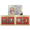 Image 1 : 1998, Sri Aurobindo, Proof set of 4 coins, 100 Rupees, 50 Rupees, 10 Rupees and 2 Rupees, Mumbai