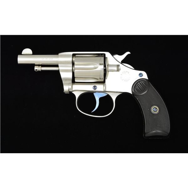 COLT NICKLED NEW POCKET REVOLVER.