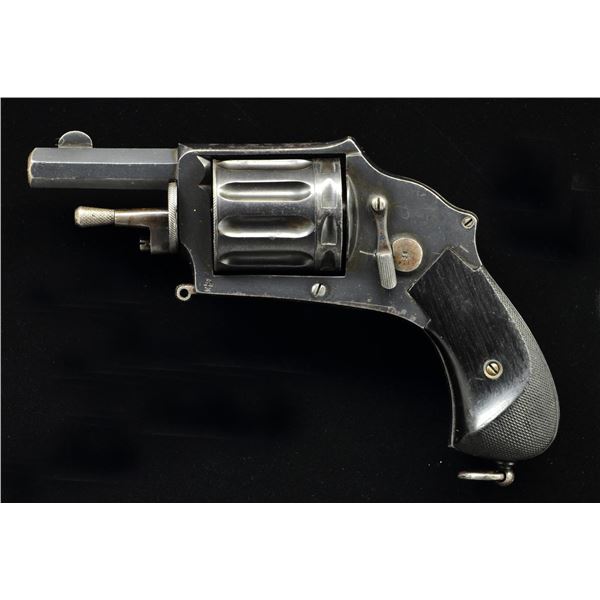 BELGIAN FOLDING TRIGGER HAMMERLESS REVOLVER.