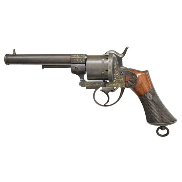 UNMARKED EUROPEAN PINFIRE DA REVOLVER.