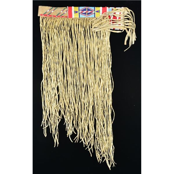 BEADED AMERICAN INDIAN RIFLE SCABBARD.